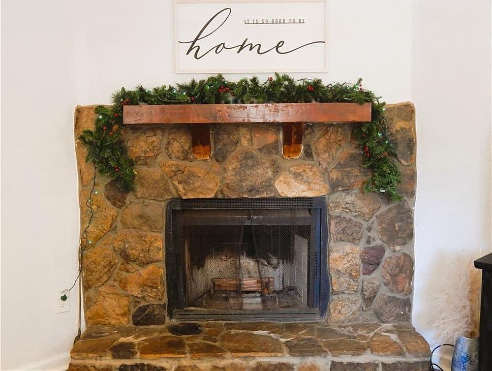 Stone Fireplace