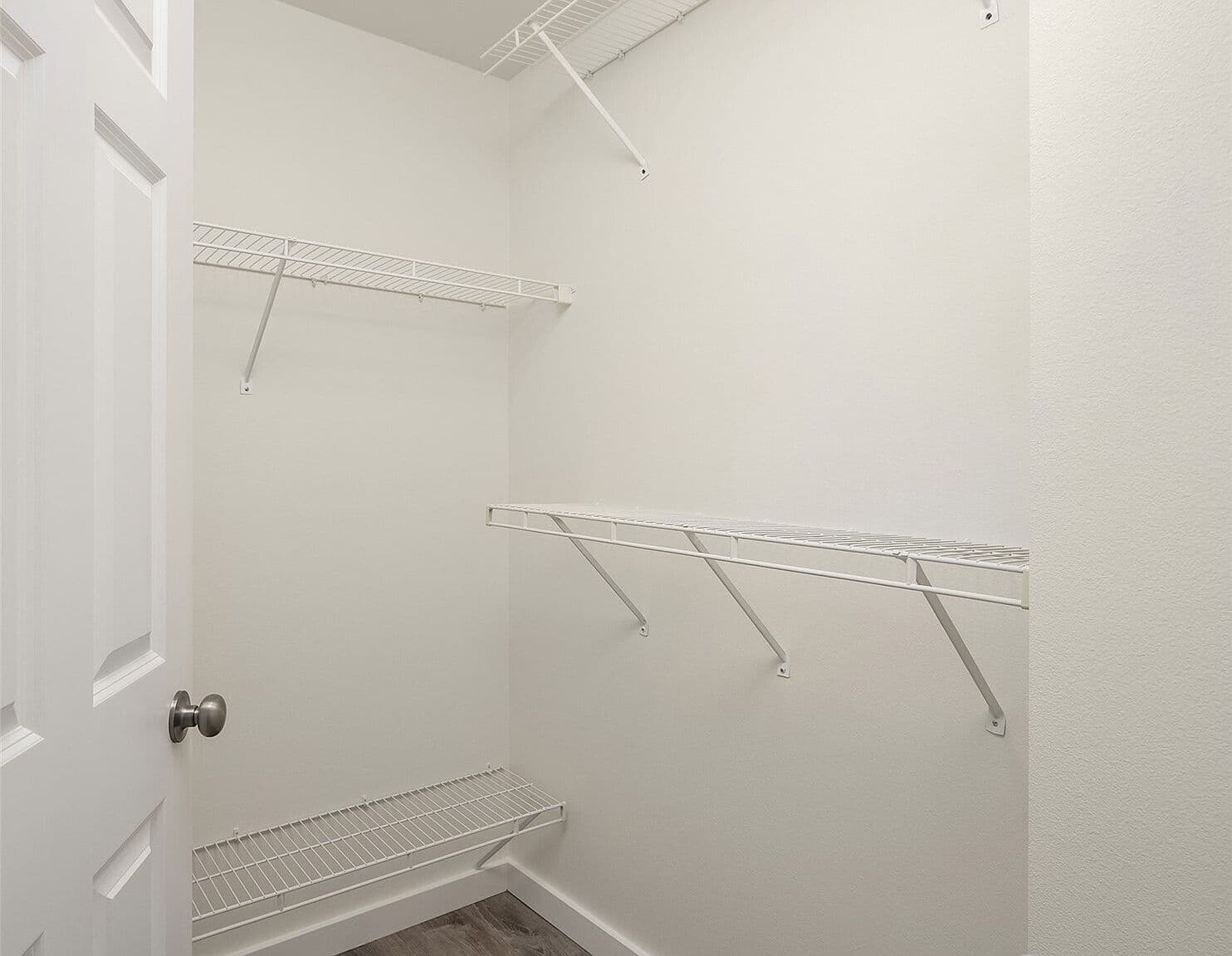 Wire Shelving in Closet