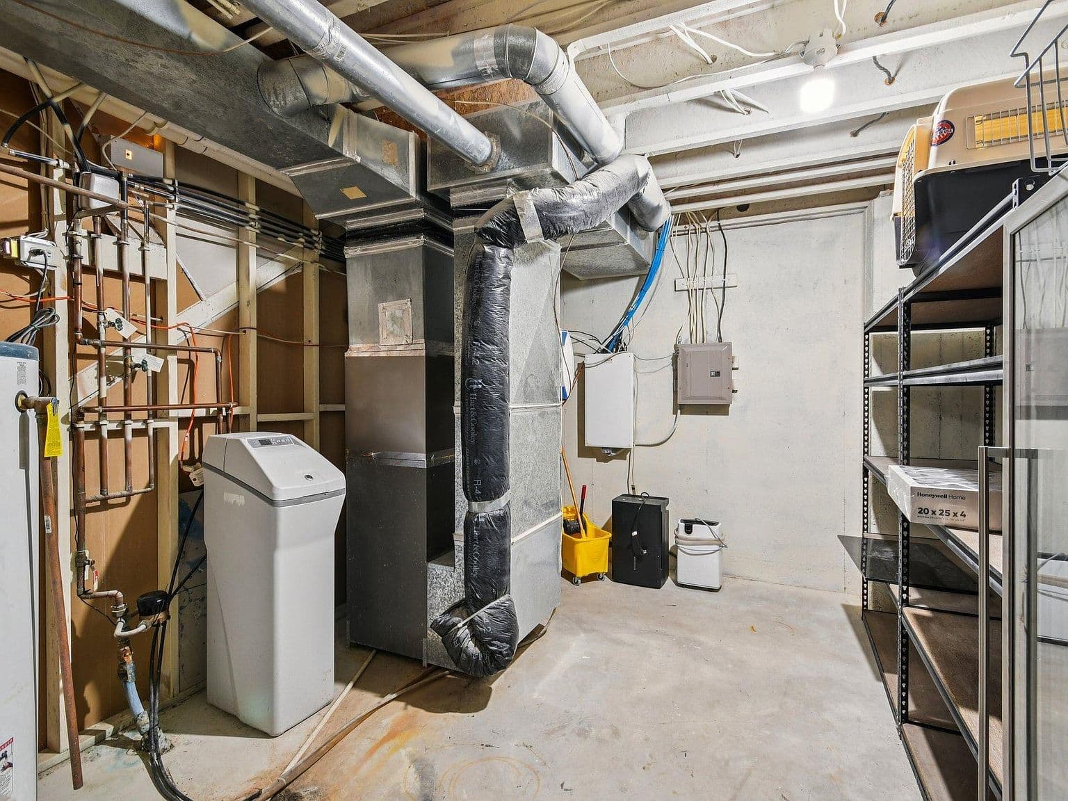 Unfinished Basement Utility Room