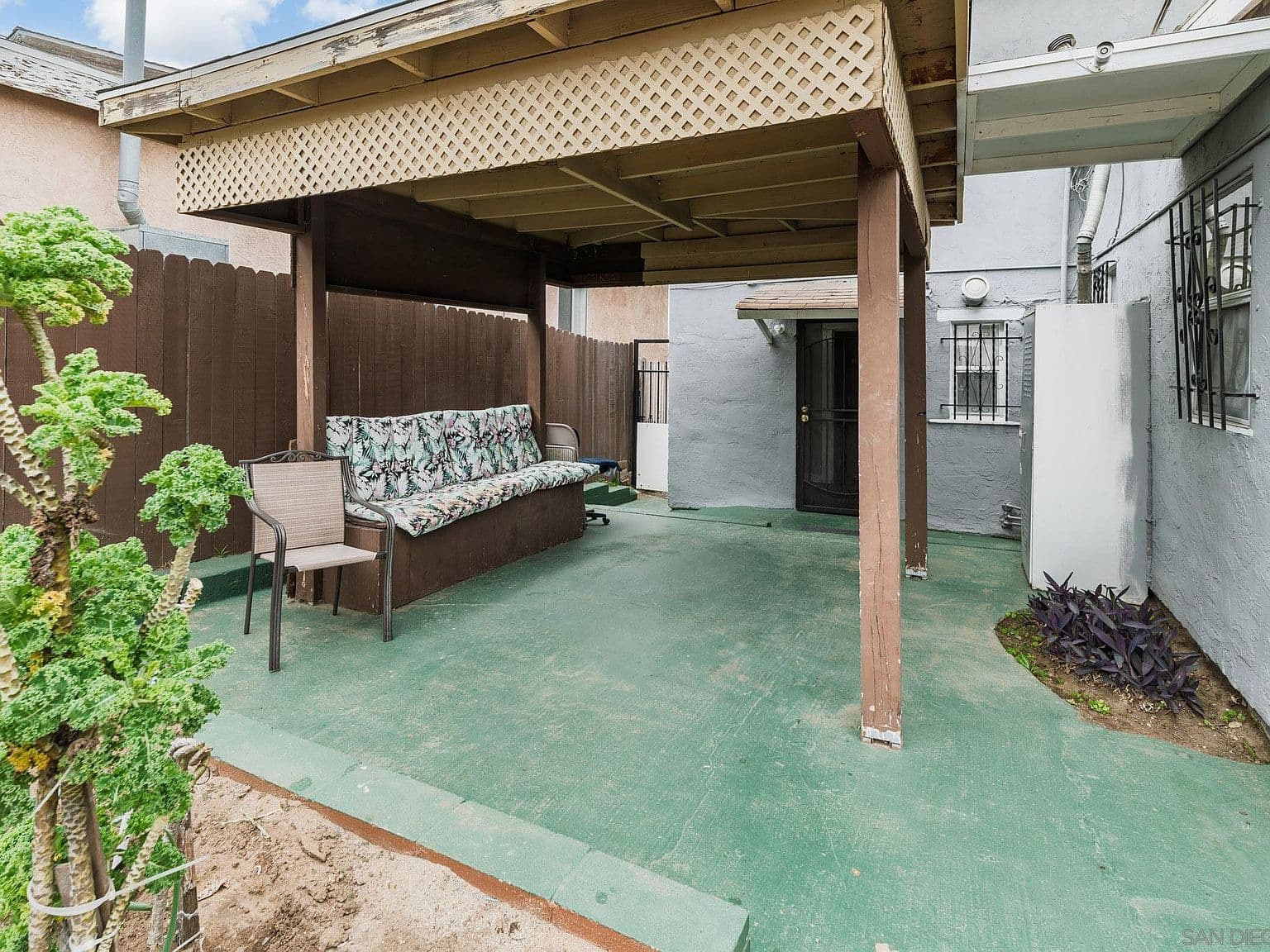 Worn-Out Covered Patio