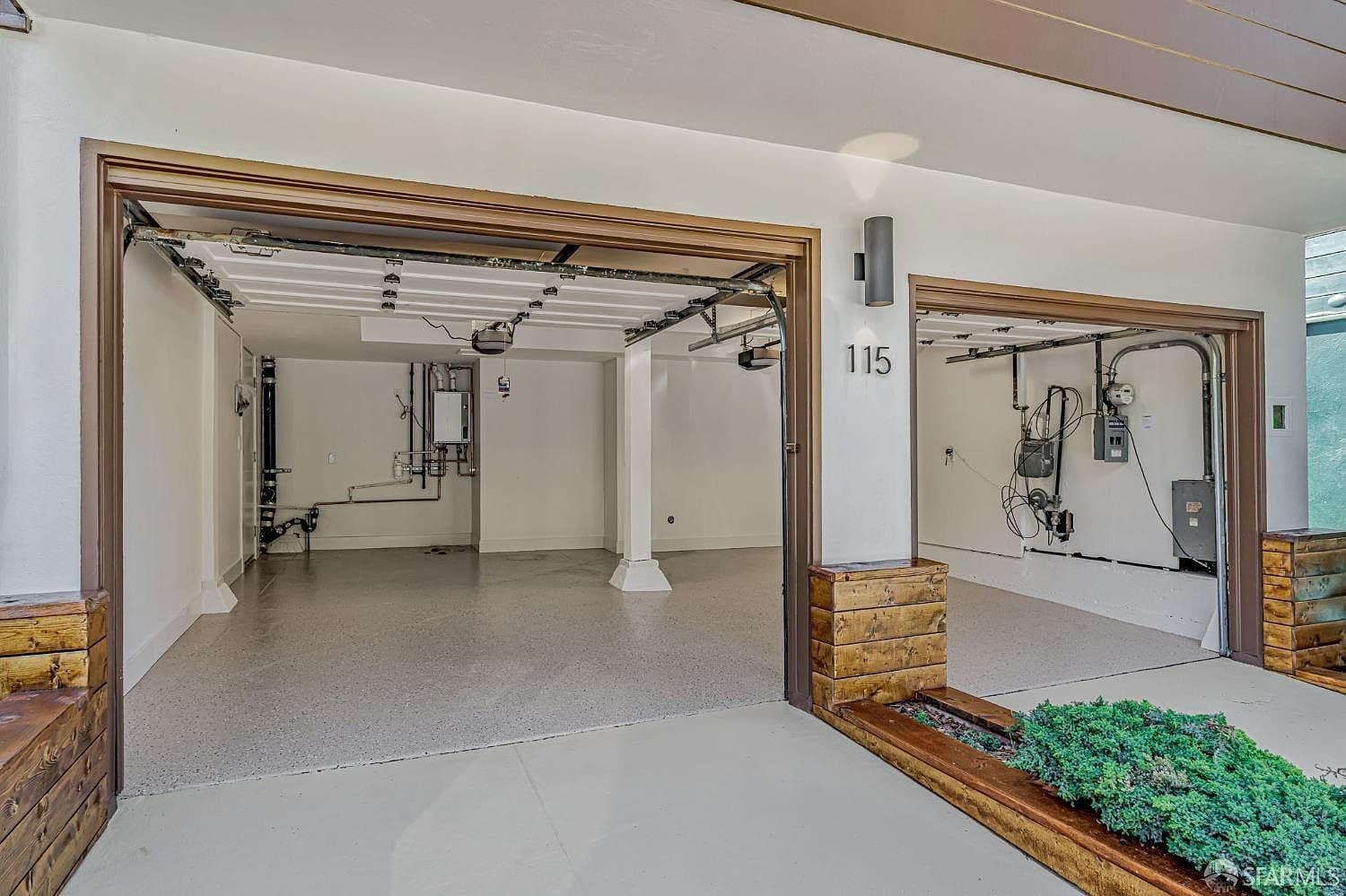 Exposed Utilities in Garage