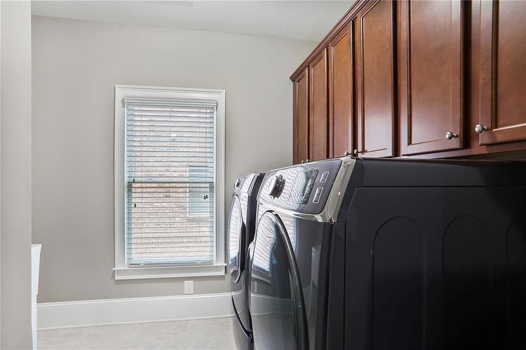 Dated Laundry Room Cabinets