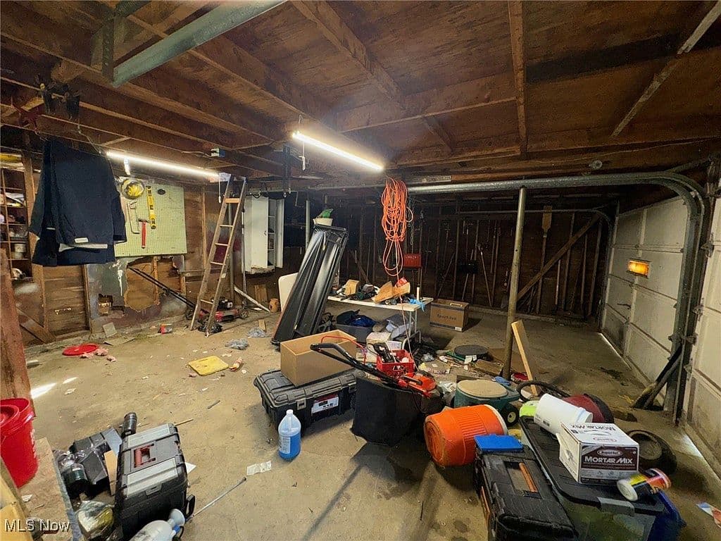 Cluttered Garage Interior