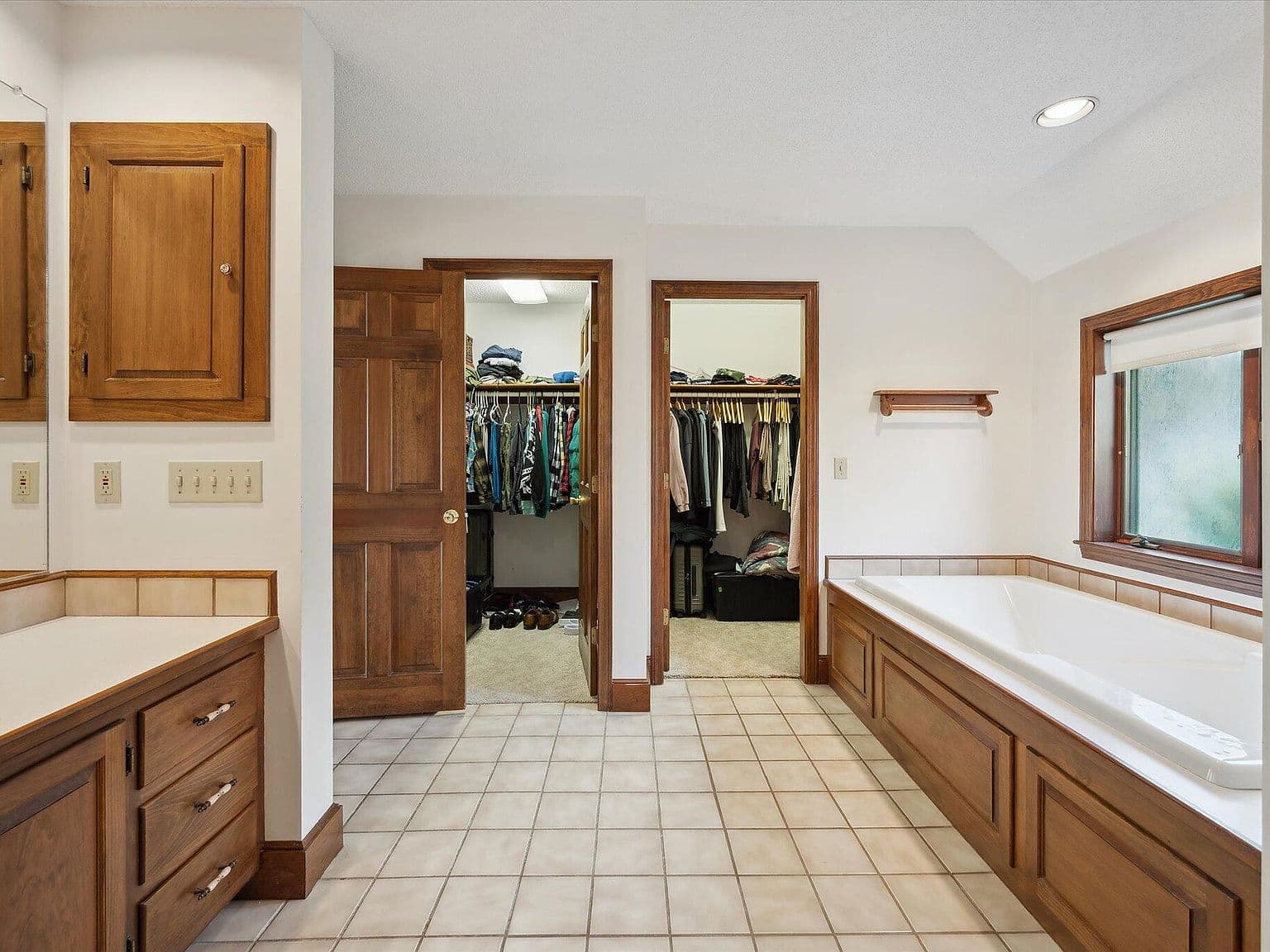 Dated Bathroom Tile and Fixtures