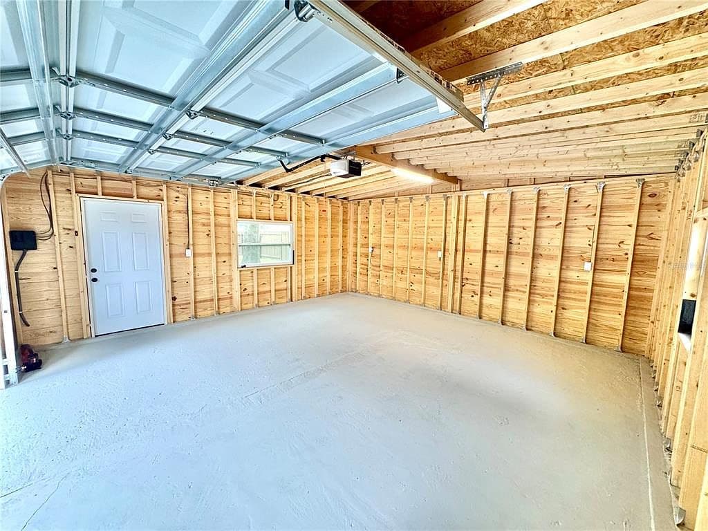 Unfinished Garage Interior