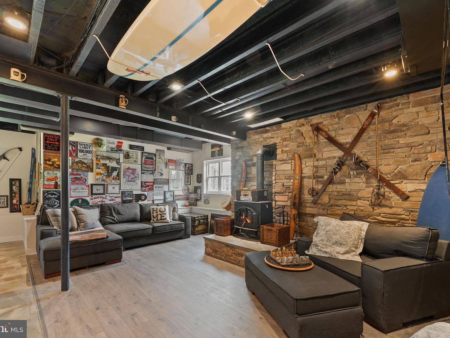 Exposed Basement Ceiling