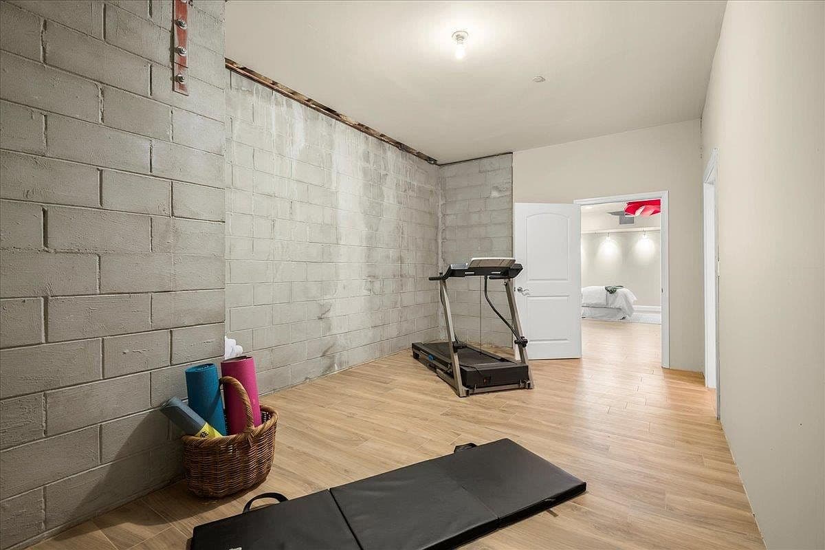 Unfinished Concrete Block Walls