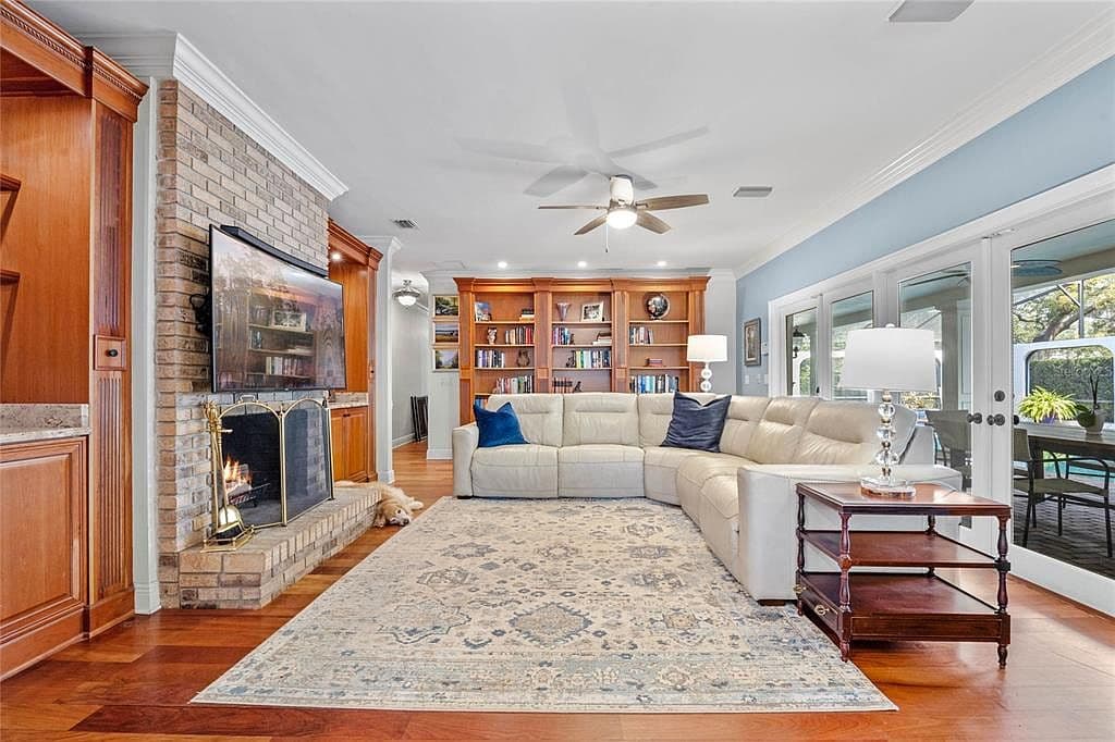 Dated Brick Fireplace