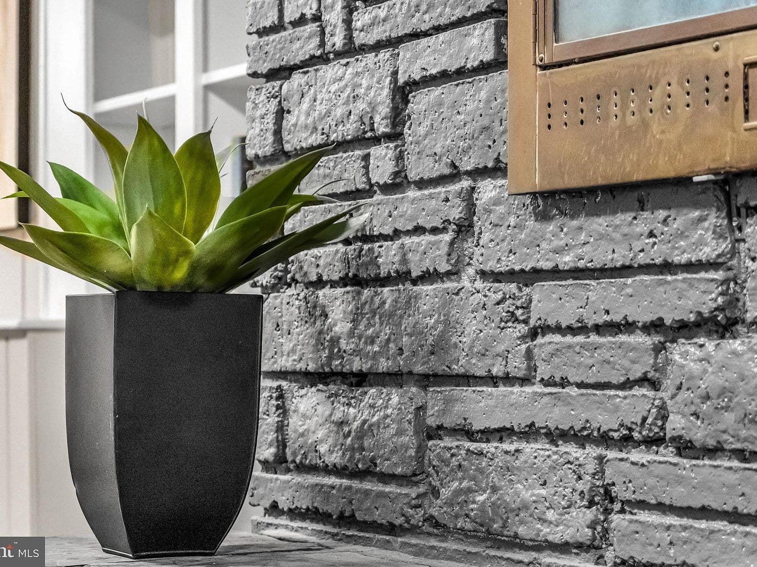 Painted Brick Fireplace