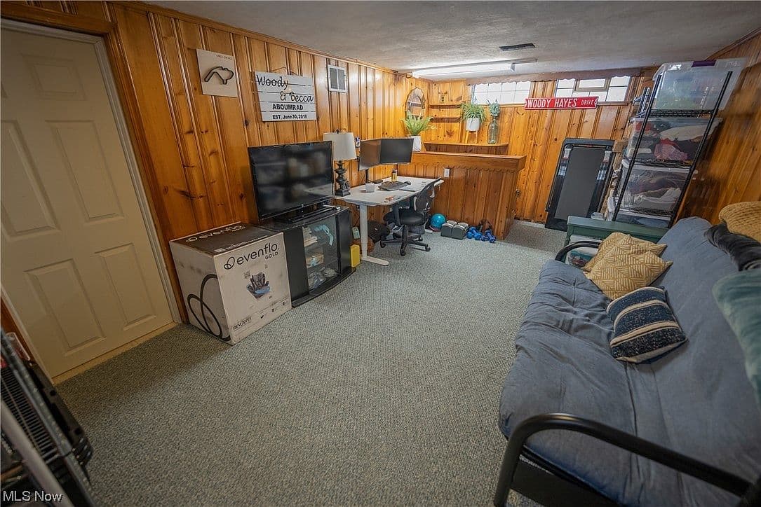 Wood Paneling in Basement