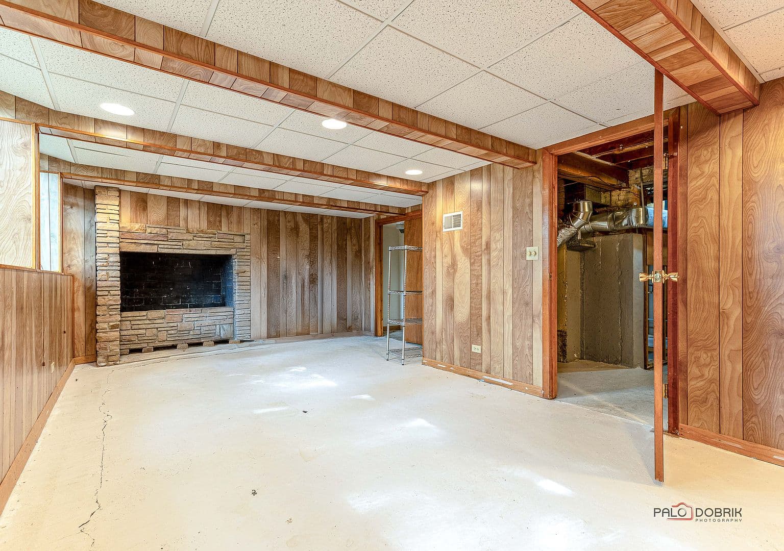 Dated Basement Paneling