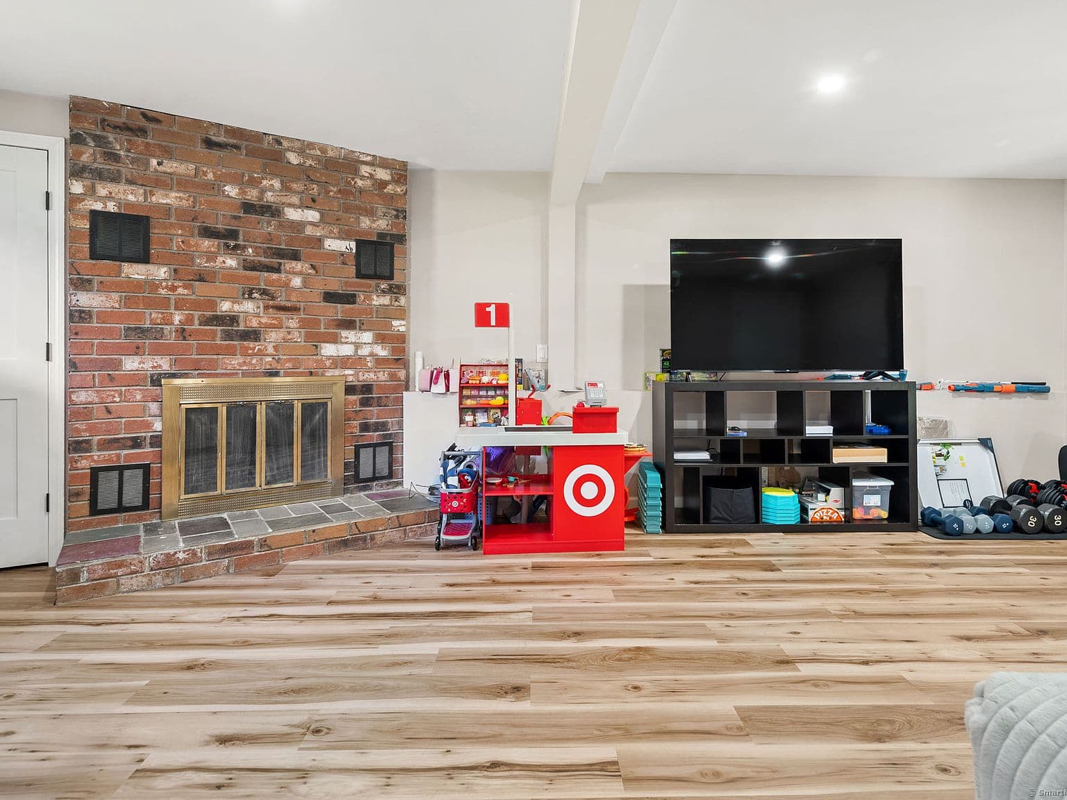 Dated Brick Fireplace