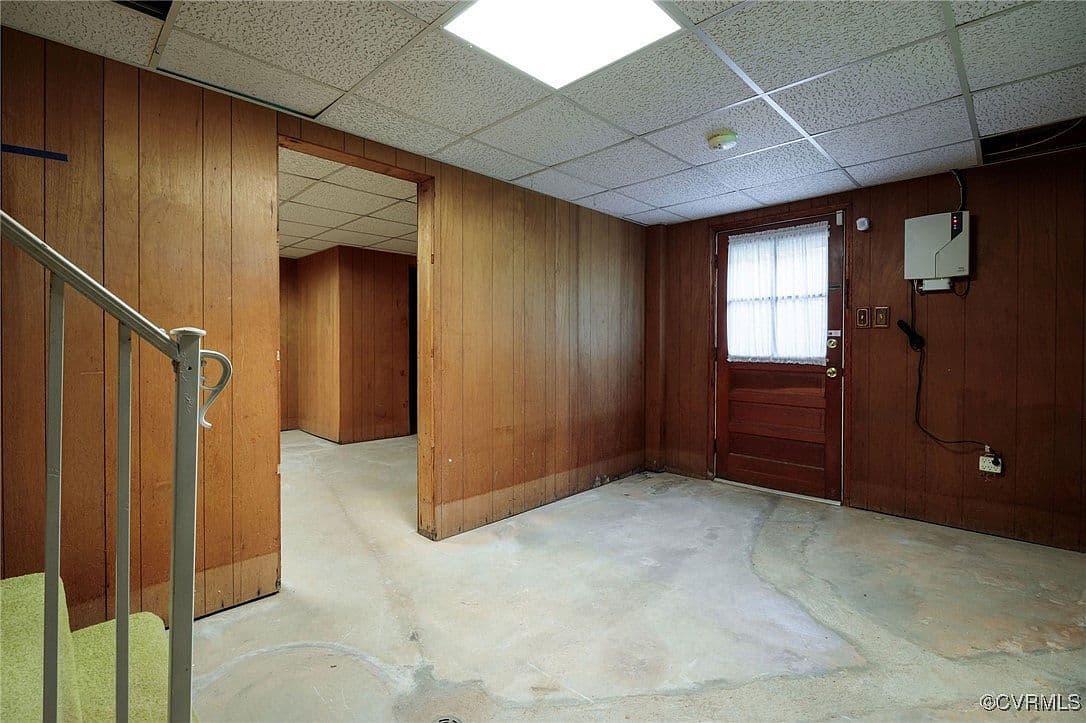 Unfinished Basement with Moisture