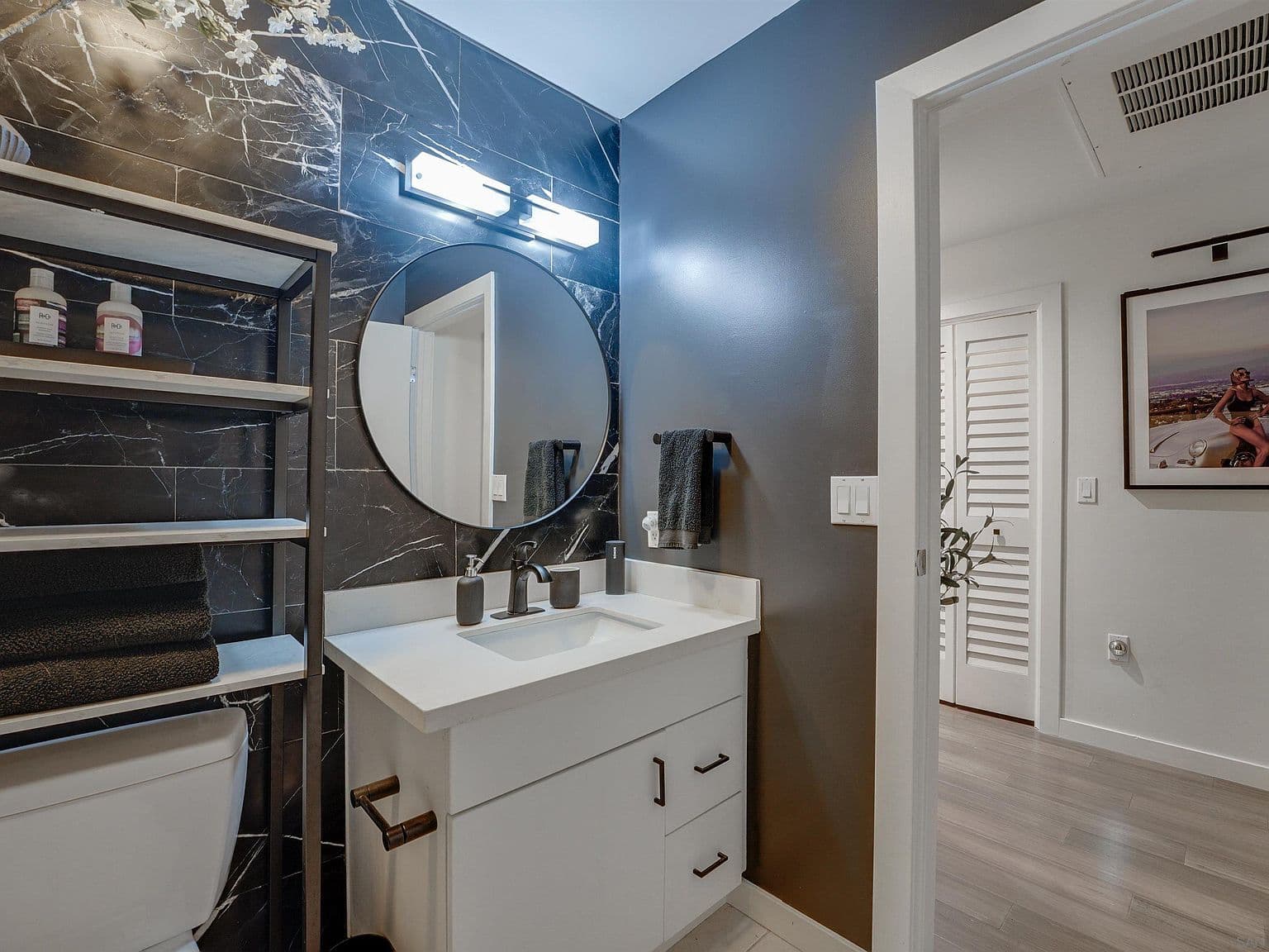 Black Marble Accent Wall