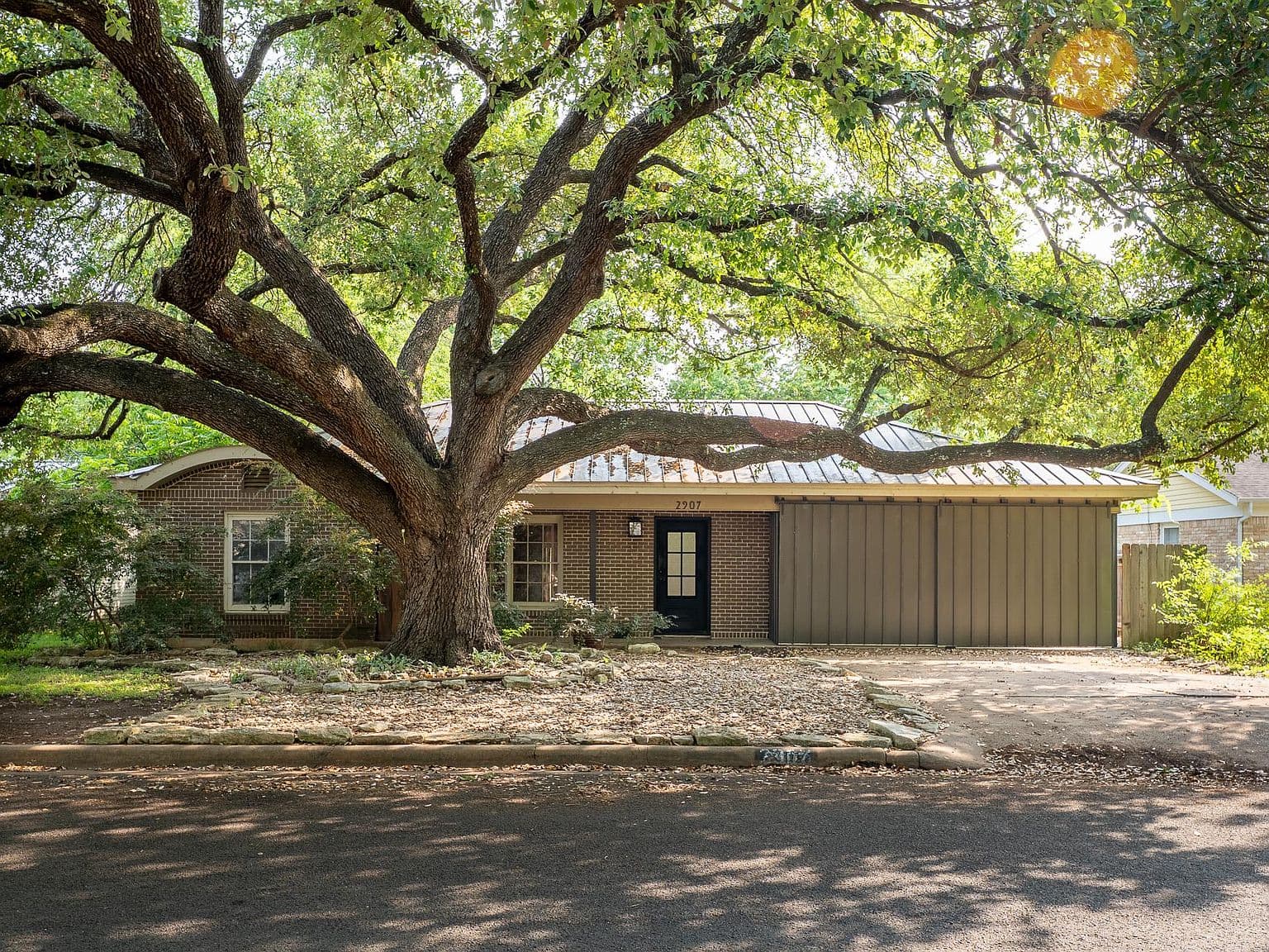 Overgrown Tree and Dark Siding