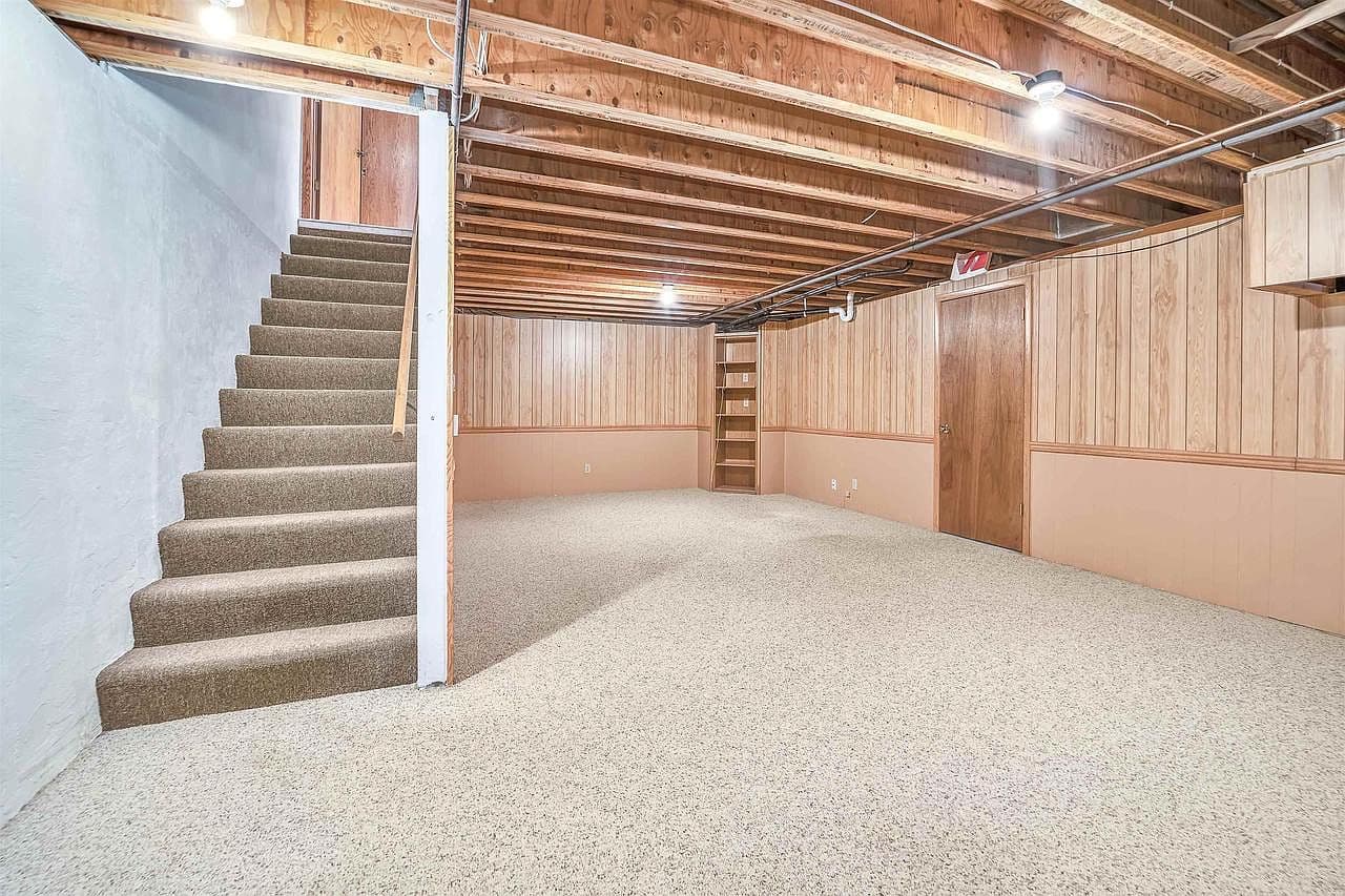Wood Paneling in Basement