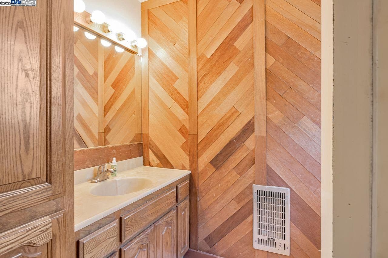 Dated Wood Paneling and Electric Heater