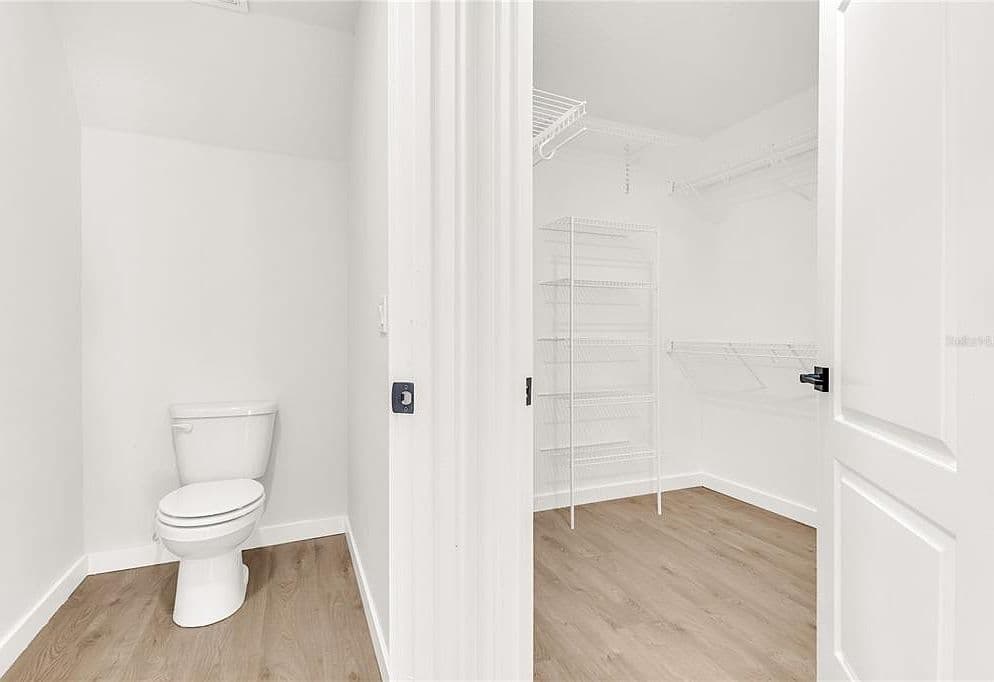 Wire Shelving in Closet