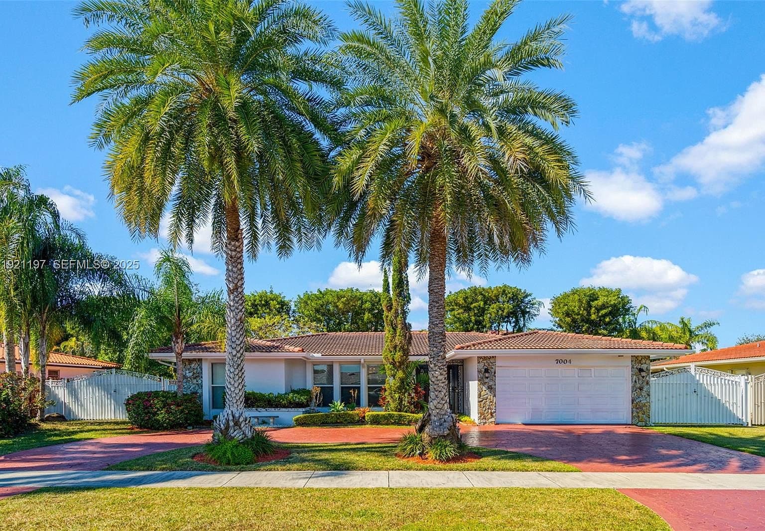 Red Stamped Concrete Driveway
