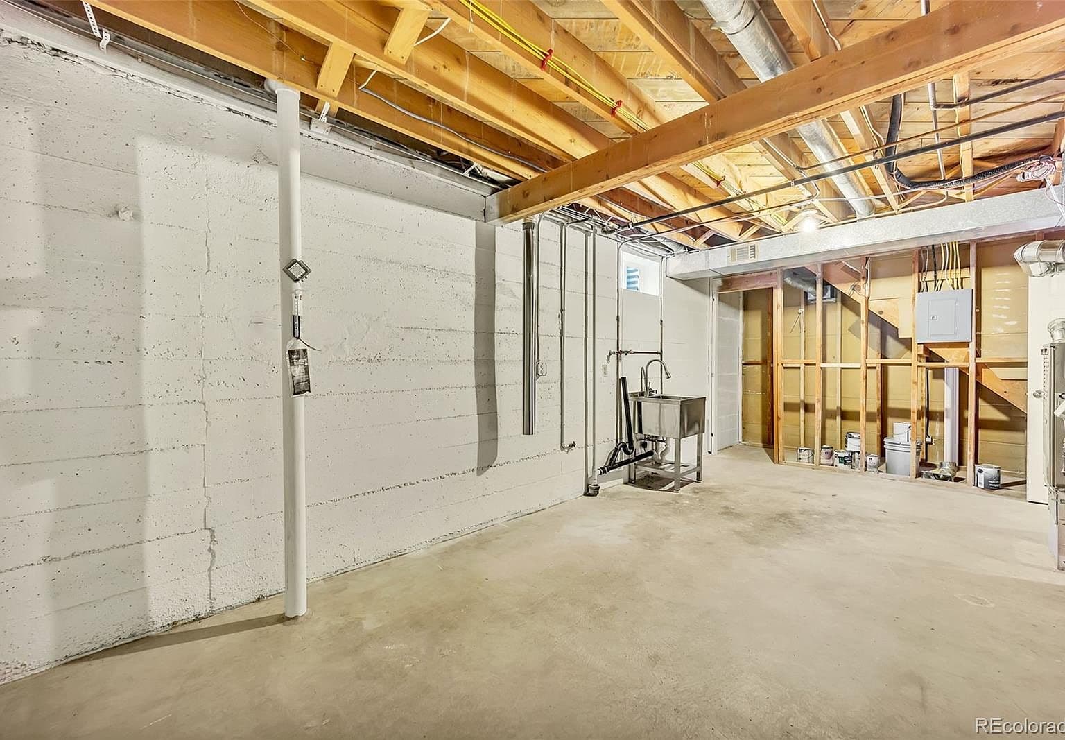 Exposed Basement Utilities