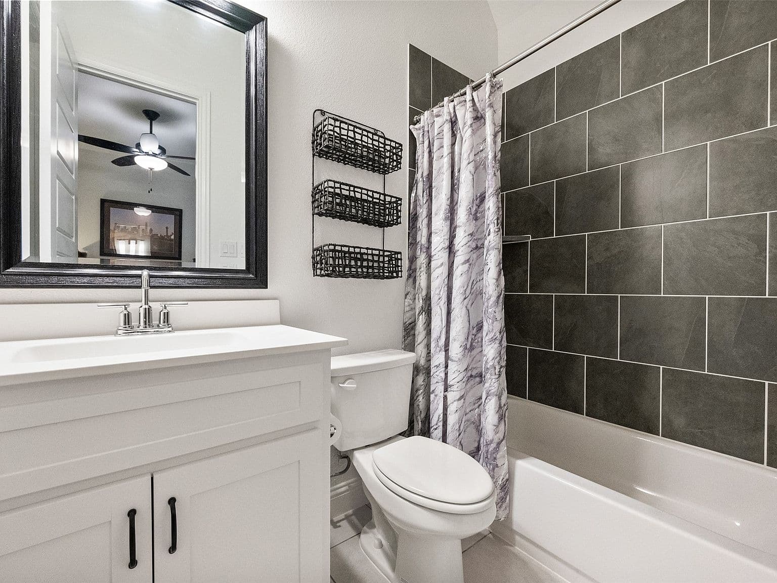 Dark Grout in Bathroom