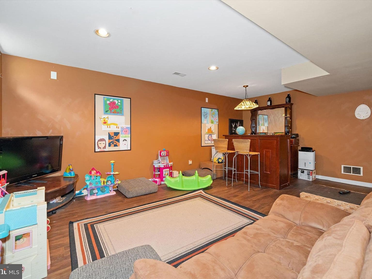 Outdated Basement Wall Color