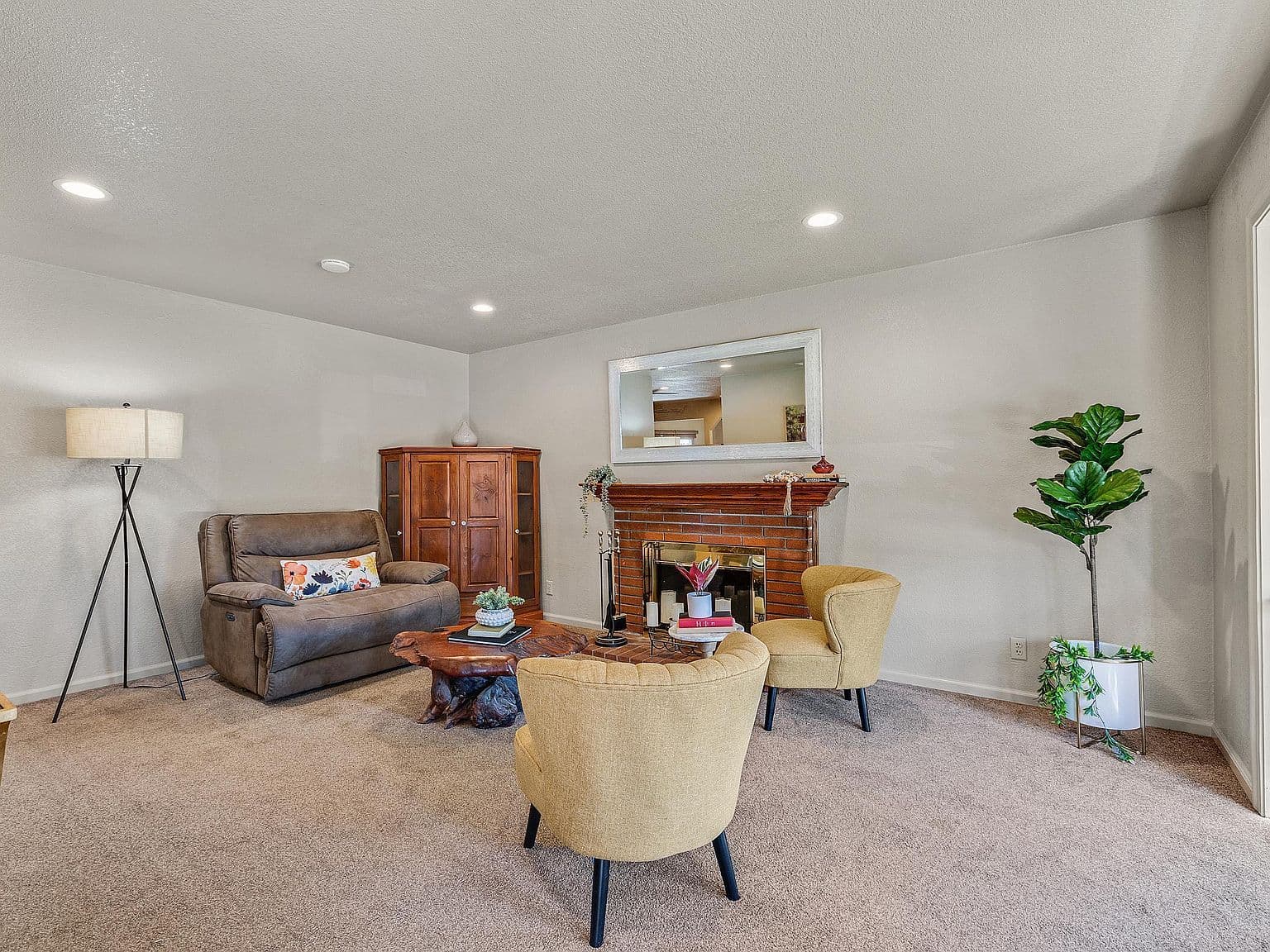 Dated Brick Fireplace