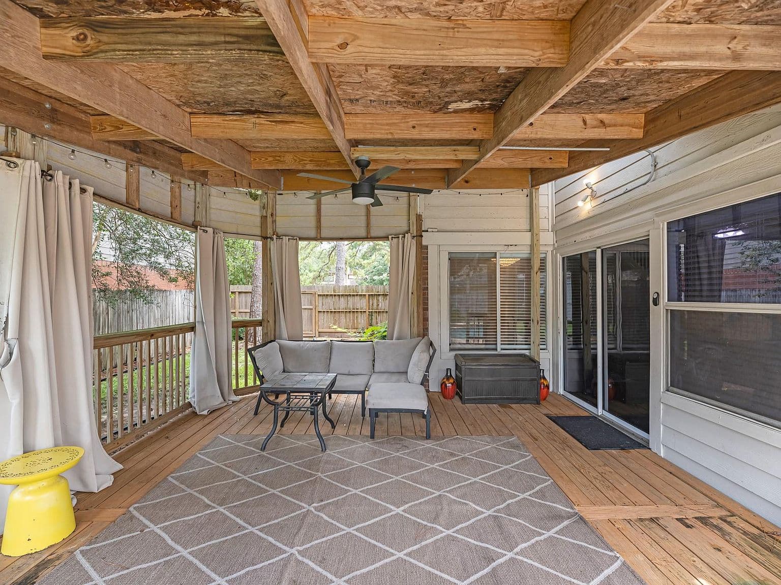 Unfinished Patio Ceiling